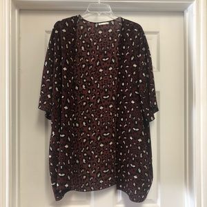 Leopard print kimono